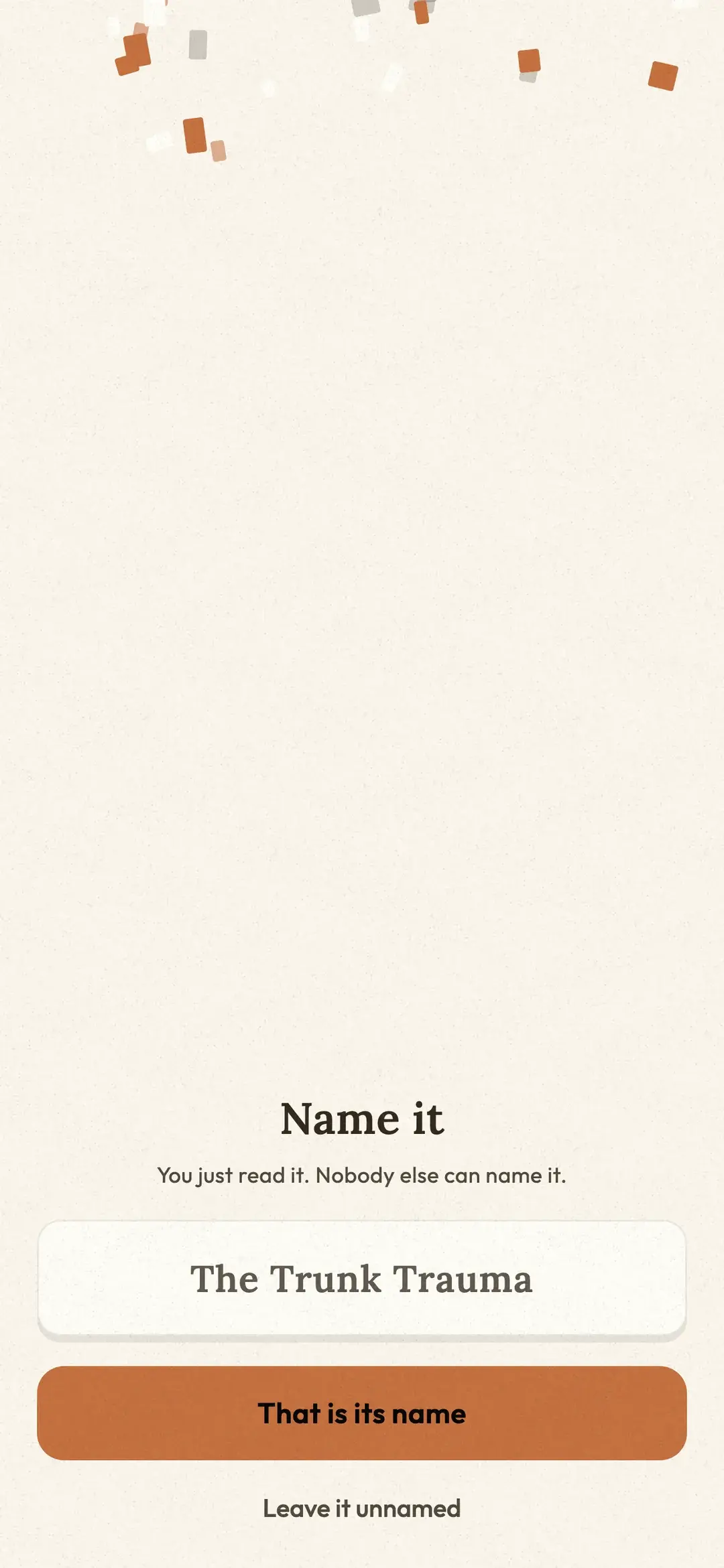 Naming the story