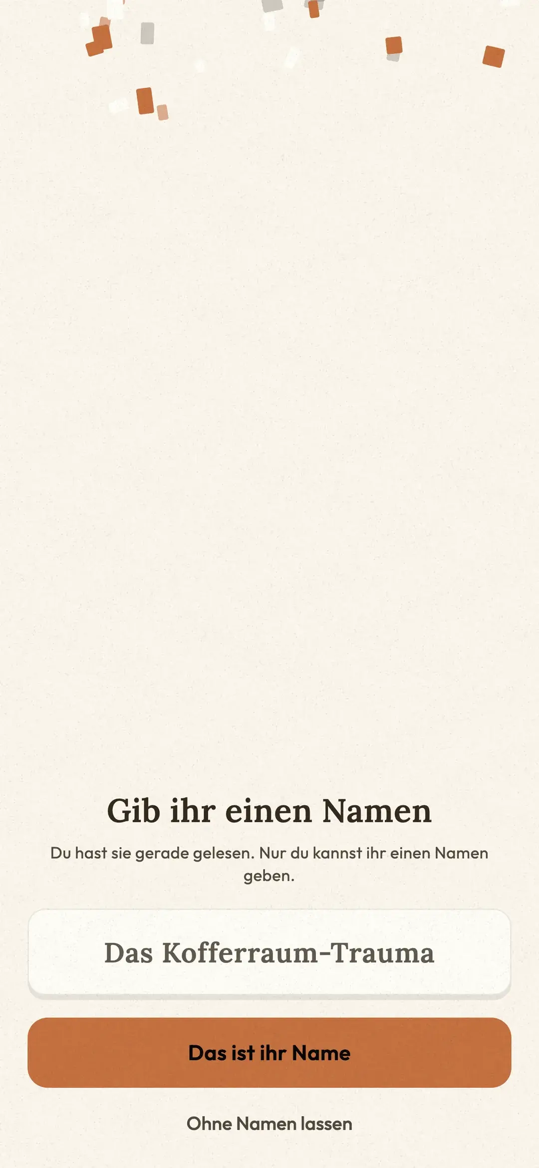 Naming the story