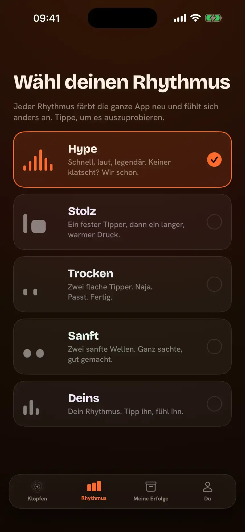Pick your rhythm