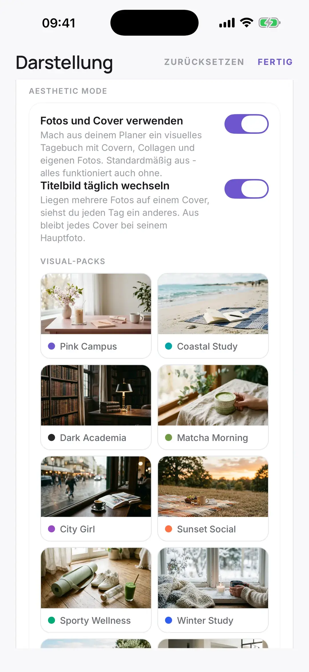 Visual packs
